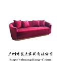 實木框架，電鍍不銹鋼底座，捫布